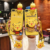 Winnie the Pooh Phone Case With Holder Rope